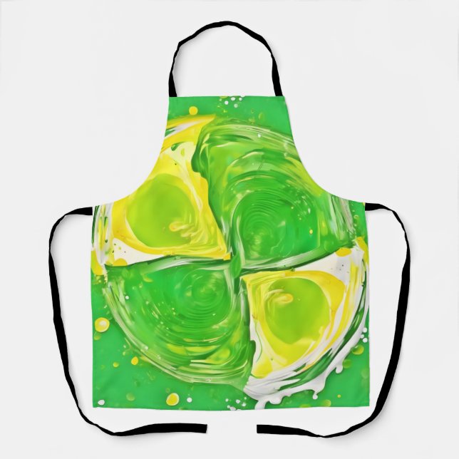 Lime Green Spiral Apron (Front)
