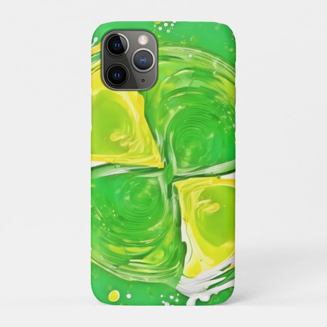 Lime Green Spiral Case-Mate iPhone Case (Back)