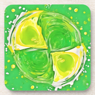 Lime Green Spiral Coaster