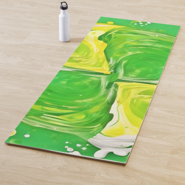 Lime Green Spiral Yoga Mat (In Situ)