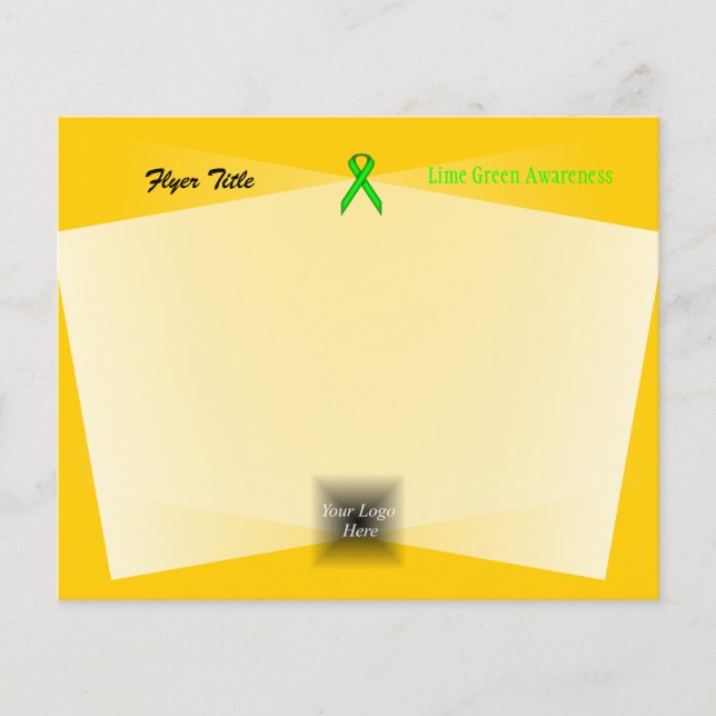 Lime Green Standard Ribbon by Kenneth Yoncich Flyer (Front)