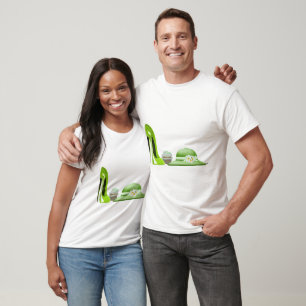 Lime Green Stiletto, Cupcake and Hat Art T-Shirt