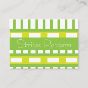 Lime Green Stripes Geometric Business Card