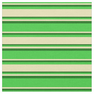 Lime Green, Tan, and Dark Green Coloured Lines Fabric