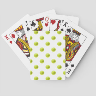 Lime Green Tennis Balls Background Ball Playing Cards