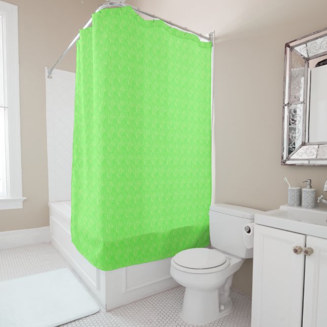 Lime Green Texture Shower Curtain (In Situ)