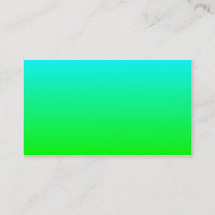Lime Green to Aqua Gradient Business Card
