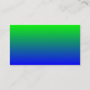 Lime Green to Blue Gradient Business Card