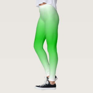 lime green to white gradient #00cc00 leggings