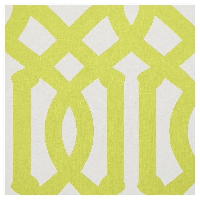 Lime Green Trellis Large Scale Fabric (Swatch)