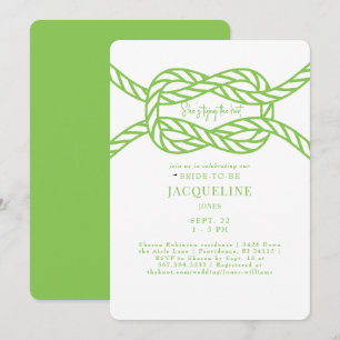 Lime Green Tying the Knot Wedding Shower Invitation