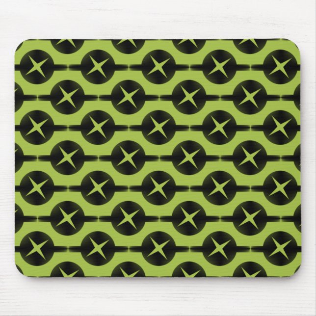 Lime Green Uncommon Circles Mousepad (Front)