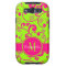 Lime Green w/ Pink Scroll Design Custom Monogram
