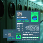 Lime Green Washer, Laundromat, Cleaning Service Flyer<br><div class="desc">Lime Green Washer,  Laundromat,  Cleaning Service Advertising Flyer by The Business Card Store.</div>