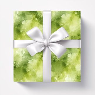 Lime Green Watercolor Abstract  Wrapping Paper
