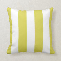Lime Green & White Awning Stripes Decorative