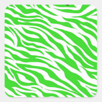 Lime Green White Zebra Stripes Wild Animal Prints
