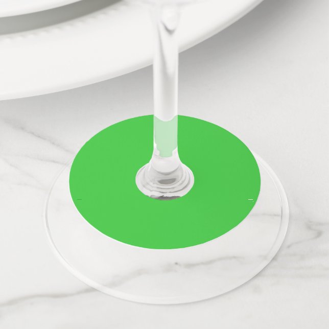 Lime Green Wine Glass Tag (Close Up)