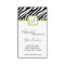 Lime Green Zebra Print Personalise Business Card