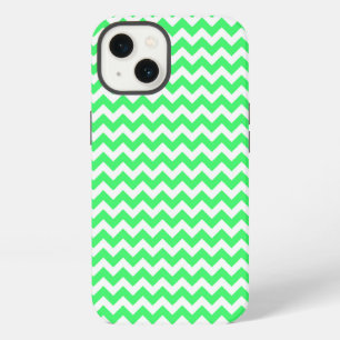 Lime Green Zig Zag Chevron iPhone 13 Case