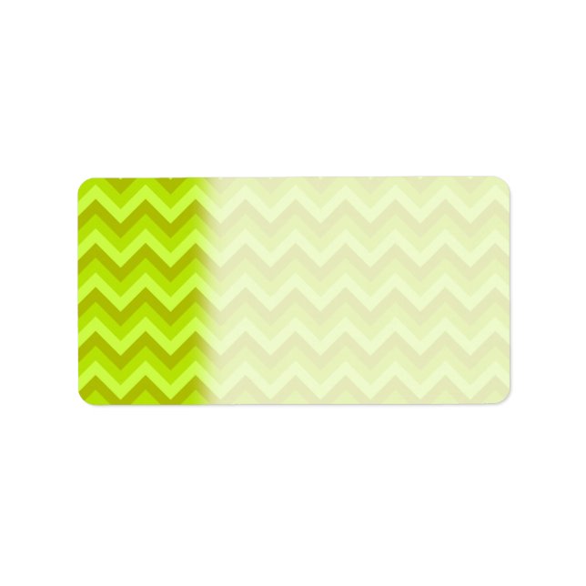Lime Green Zig Zag Pattern. Label (Front)