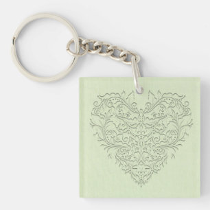Lime HeartyChic Key Ring