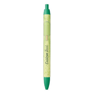 Lime Ice Cream Stick Blue Ink Pen
