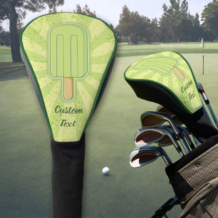 Lime Ice Cream Stick Golf Head Cover