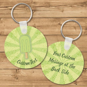 Lime Ice Cream Stick Keychain