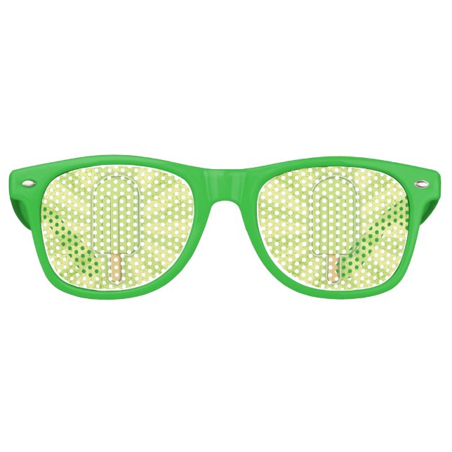 Lime Ice Cream Stick Retro Sunglasses (Front)