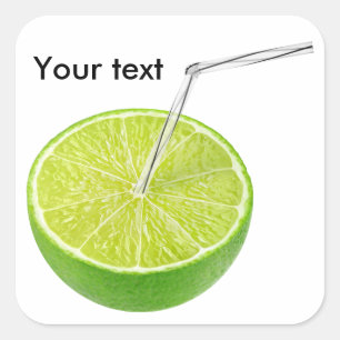 Lime juice square sticker