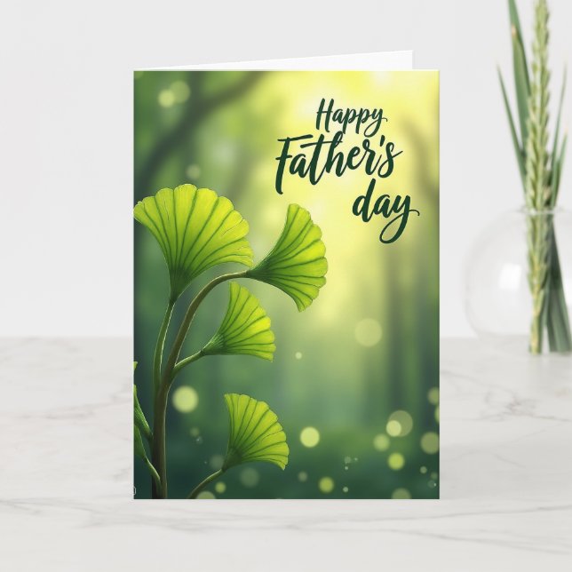 Lime Leaf Sweet Fathers Day Card (Front)