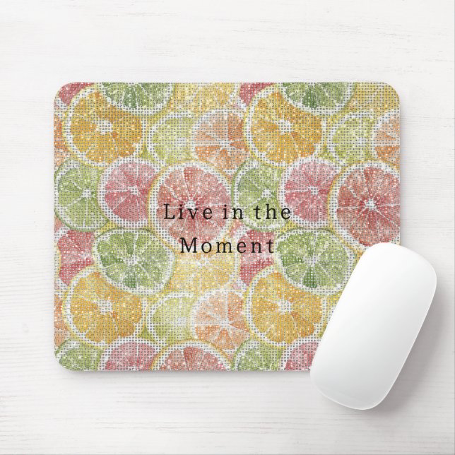 Lime Lemon Orange Grapefruit Fruit Sparkle  Mouse Pad (With Mouse)