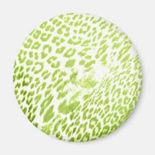 Lime Leopard Print Magnet