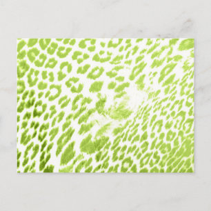Lime Leopard Print Postcard