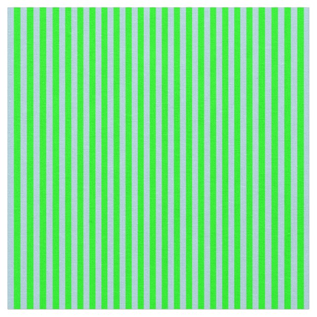 Lime & Light Blue Coloured Lined Pattern Fabric (Close Up)