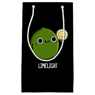 Lime-light Funny Fruit Lime Pun Dark BG Small Gift Bag
