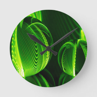 Lime lines in two balls round clock