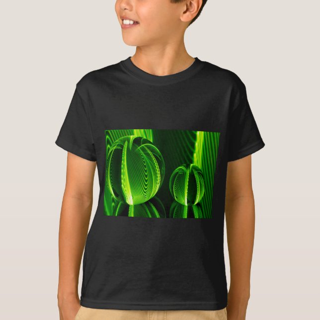 Lime lines in two balls T-Shirt (Front)