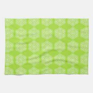 Lime Mandala Tea Towel