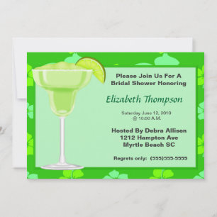 Lime Margarita Bridal Shower  Party  Invitation