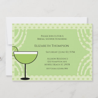 Lime Margarita Bridal Shower  Party  Invitation
