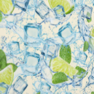 Lime, mint and ice cubes wallpaper