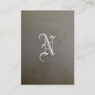 Lime Monogram Business Card