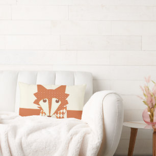 Lime Monogram Stylised Fox Pillow