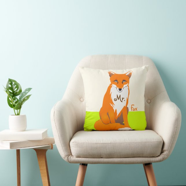 Lime Mr. Fox Pillow (Chair)