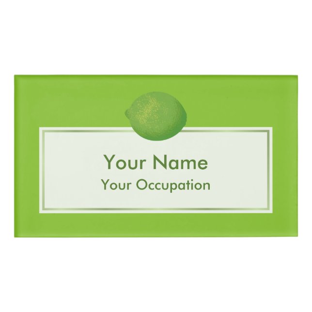 Lime Name Tag (Front)