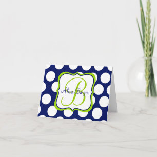 Lime & Navy Notecards