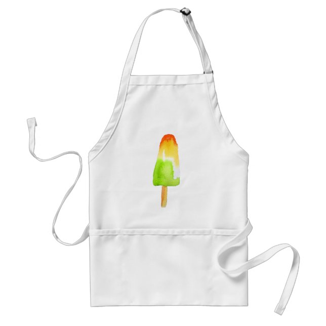 Lime orange popsicle Summer ice-block pop art Standard Apron (Front)