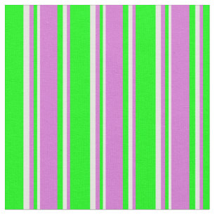 Lime, Orchid, and Mint Cream Stripes Fabric